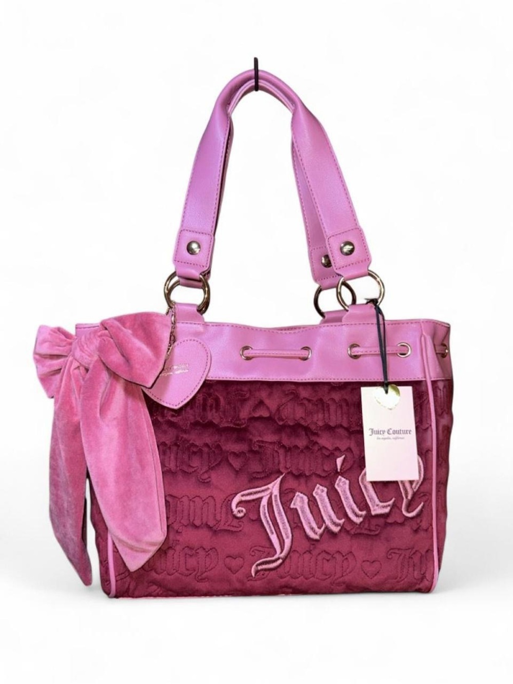 Juicy Couture “Vintage Dreams Tote” Daydreamer Bag, cranberry/pink